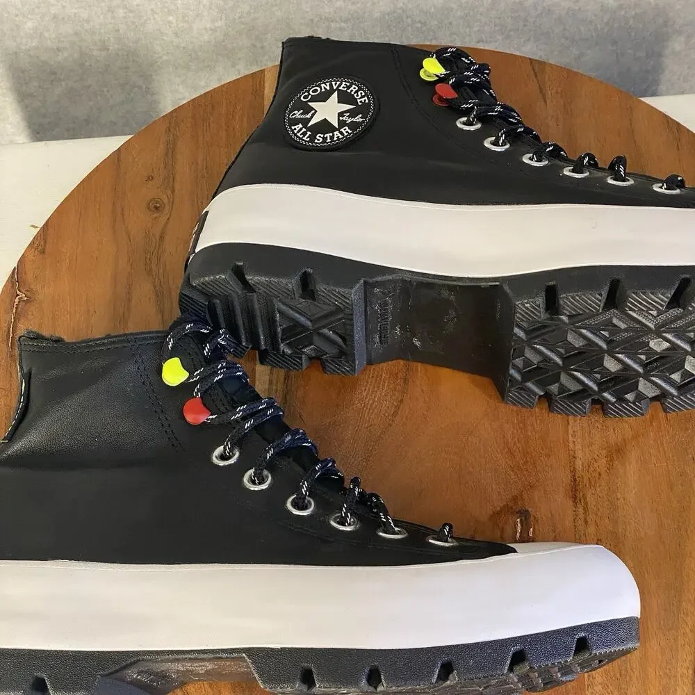 Converse Leather Gore-Tex Platform High Tops 🖤 Women’s 8.5 - Picture 9 of 12